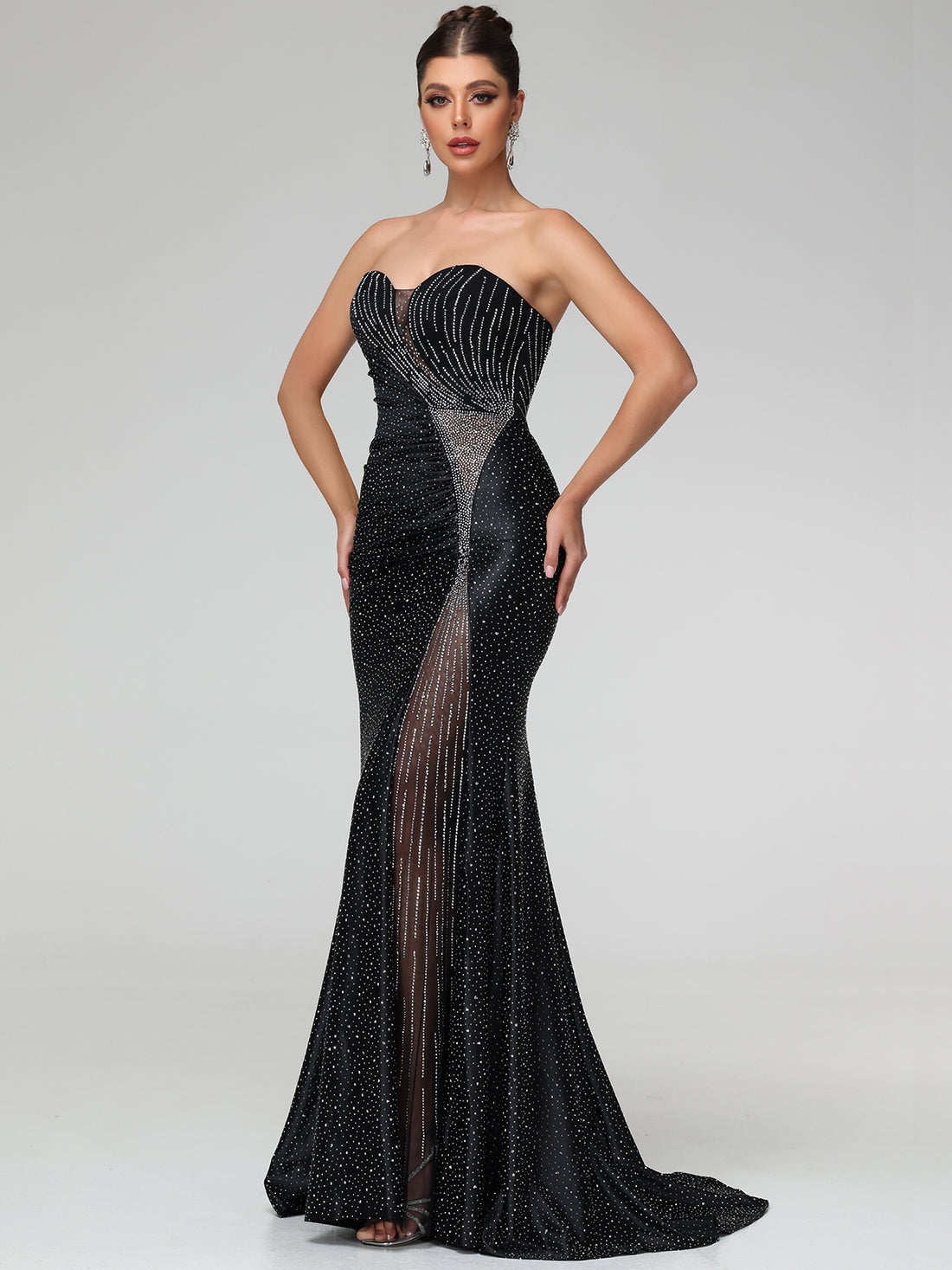 Edita Bandeau Embellished Maxi Dress