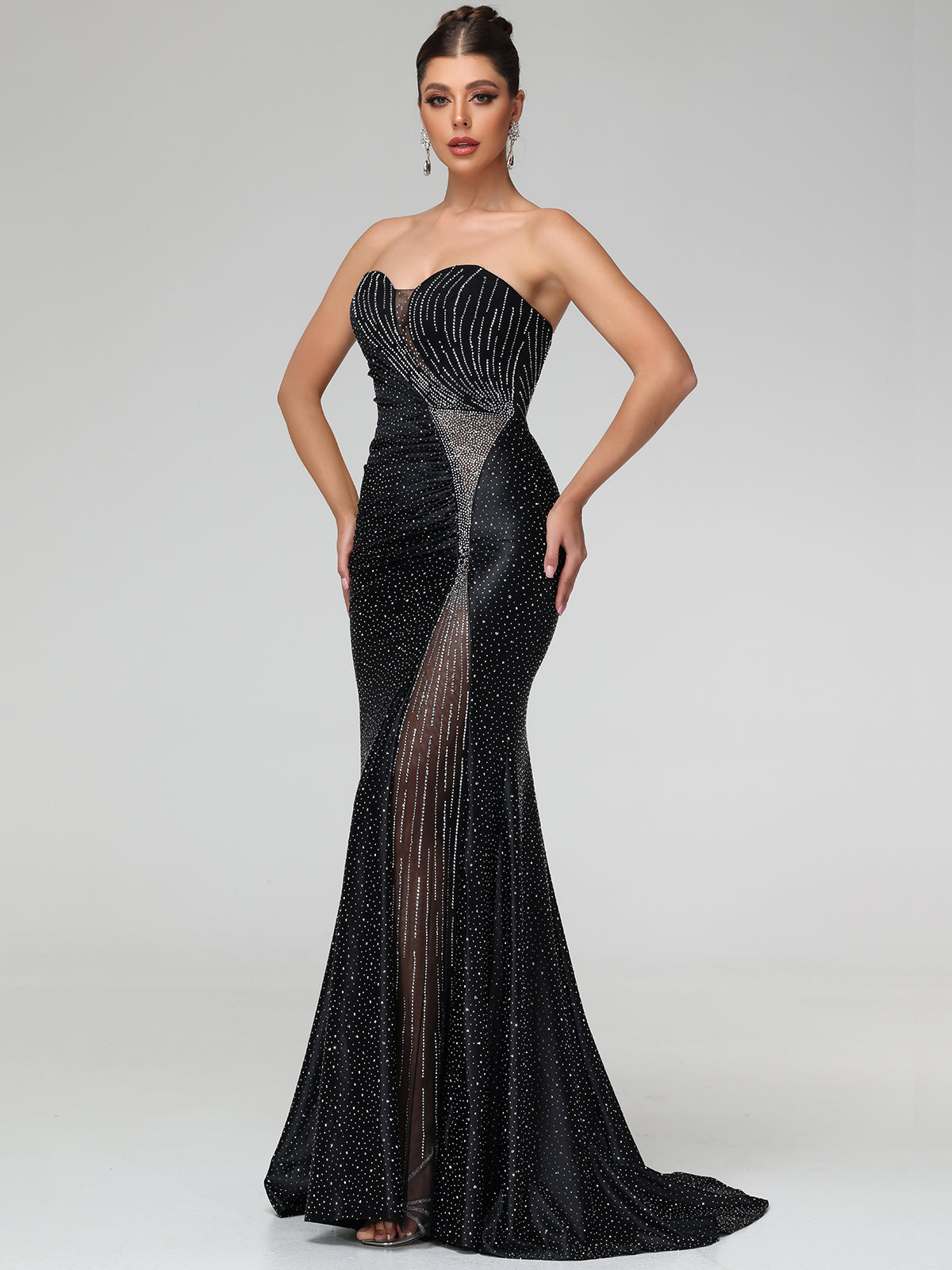 Edita Bandeau Embellished Maxi Dress