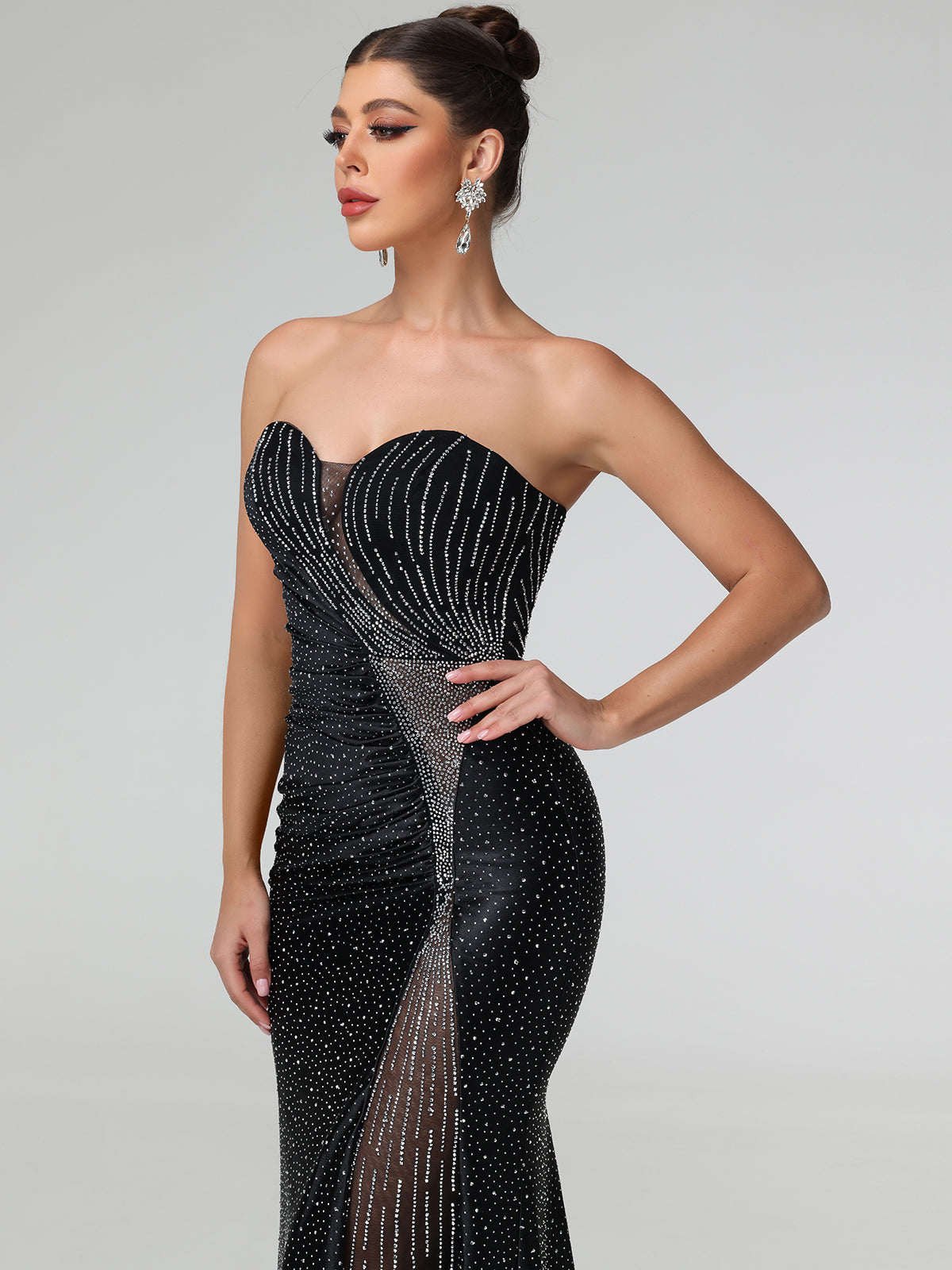 Edita Bandeau Embellished Maxi Dress