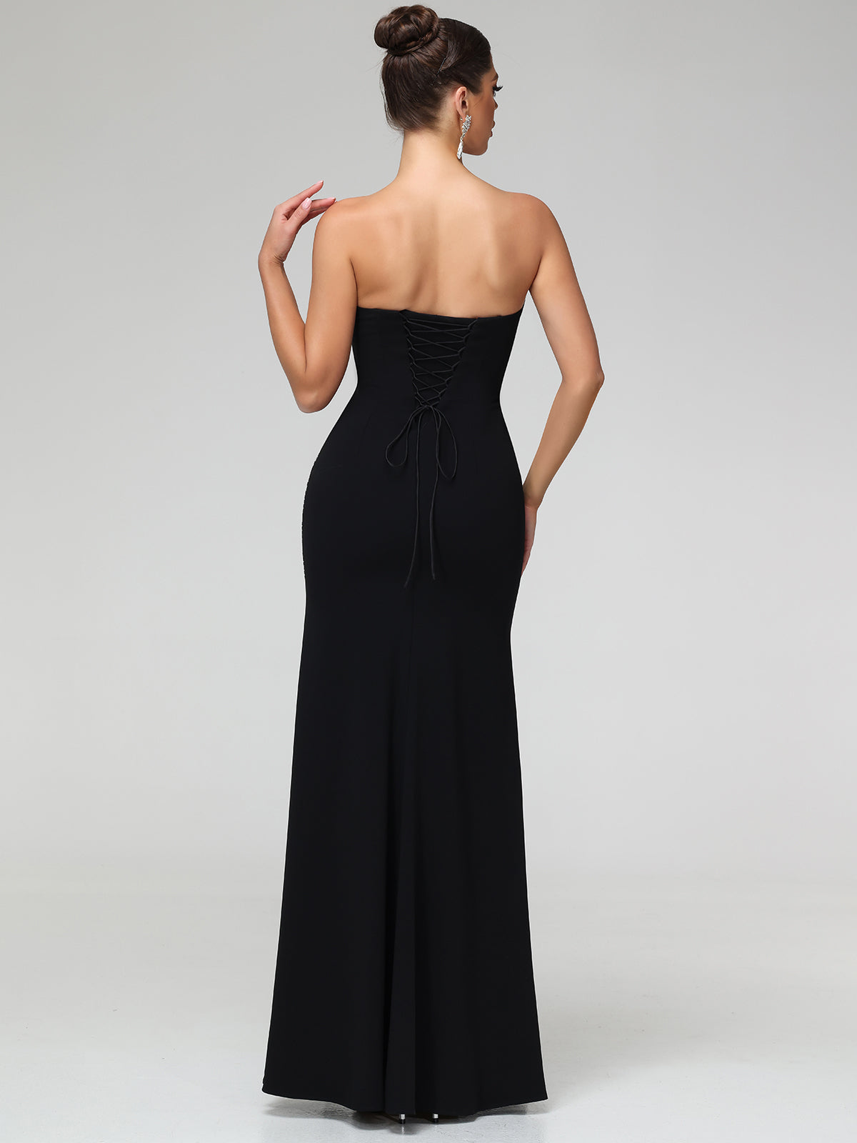 Velar Embellished Sweetheart Maxi Dress